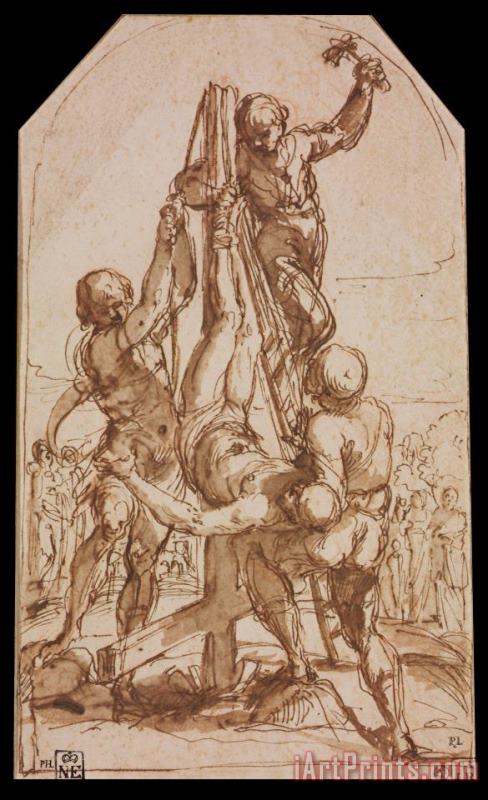 Crucifixion of Saint Peter painting - Guido Reni Crucifixion of Saint Peter Art Print
