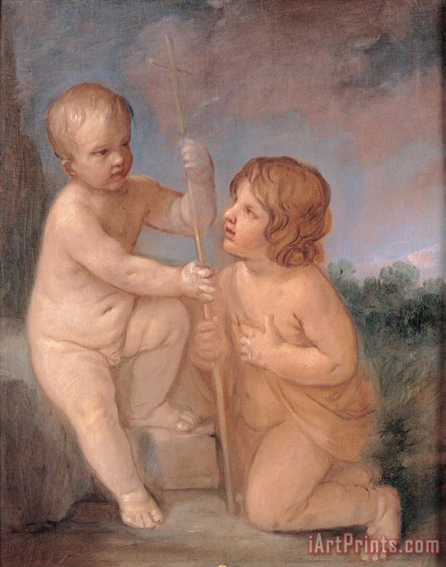 Guido Reni The Infant Jesus And St. John Art Painting