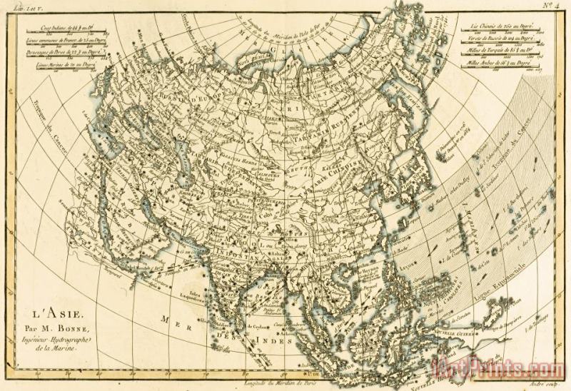 Guillaume Raynal Antique Map of Asia Art Print