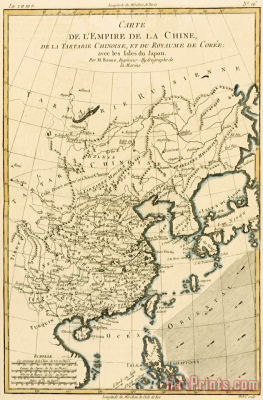 Guillaume Raynal Antique Map The Chinese Empire Art Print