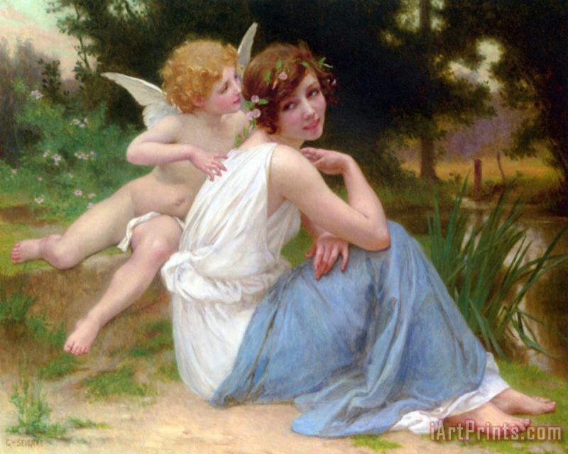 Guillaume Seignac Cupid And Psyche Art Painting