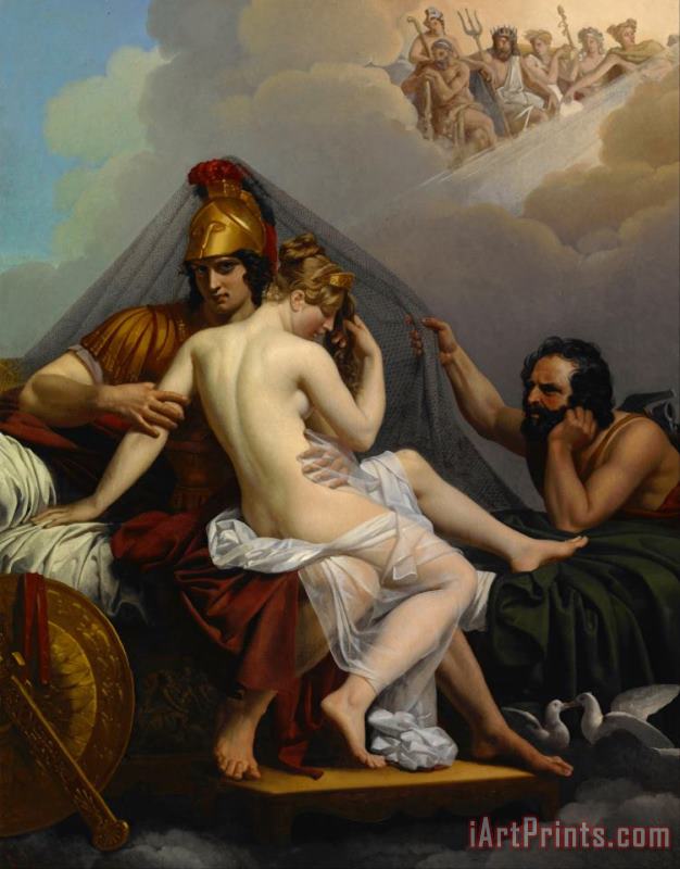 Mars And Venus Surprised by Vulcan painting - Guillemot, Alexandre Charles Mars And Venus Surprised by Vulcan Art Print