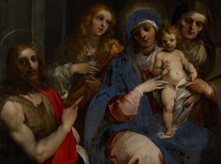 Guiseppe Cesari Madonna And Child With Saints John The Baptist With Mary Magdalene And Anne painting