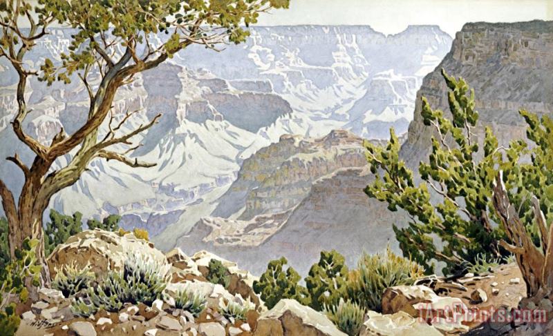 Grand Canyon painting - Gunnar Widforss Grand Canyon Art Print