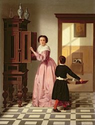 Gustaaf Antoon Francois Heyligers Figures in a Laundryroom painting
