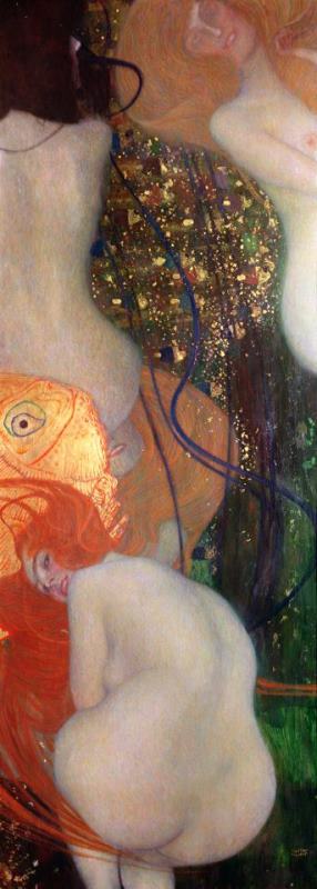 Goldfish painting - Gustav Klimt Goldfish Art Print
