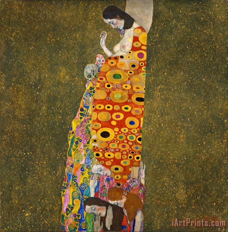 Hope Ii Lady painting - Gustav Klimt Hope Ii Lady Art Print