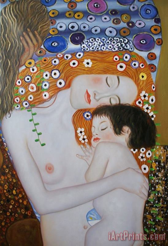 Gustav Klimt Mother And Child Ii Art Print