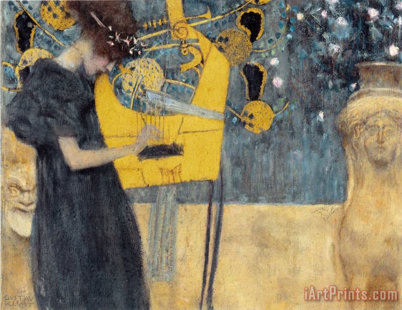 Music painting - Gustav Klimt Music Art Print