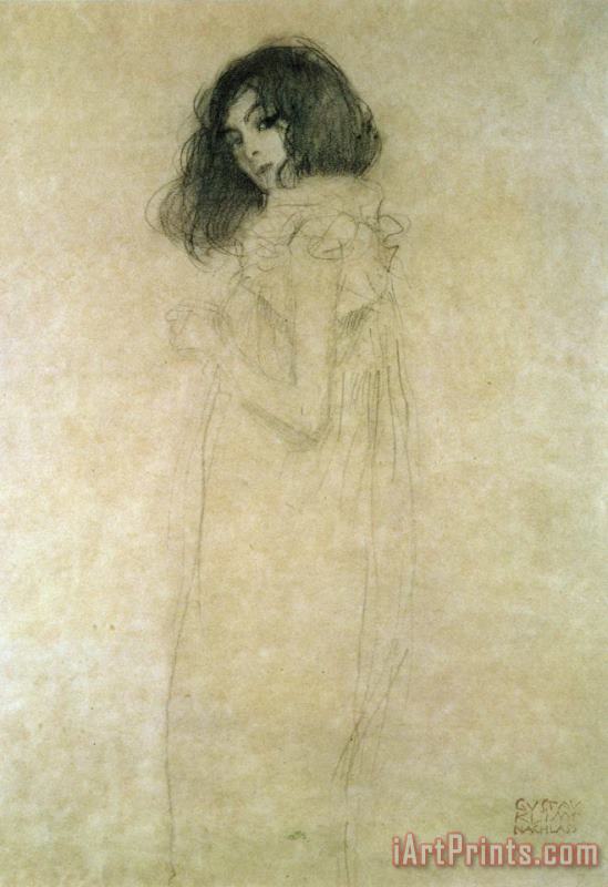 Gustav Klimt Portrait of a young woman Art Print