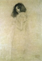 Gustav Klimt Portrait of a young woman painting Gustav Klimt Portrait of a young woman painting