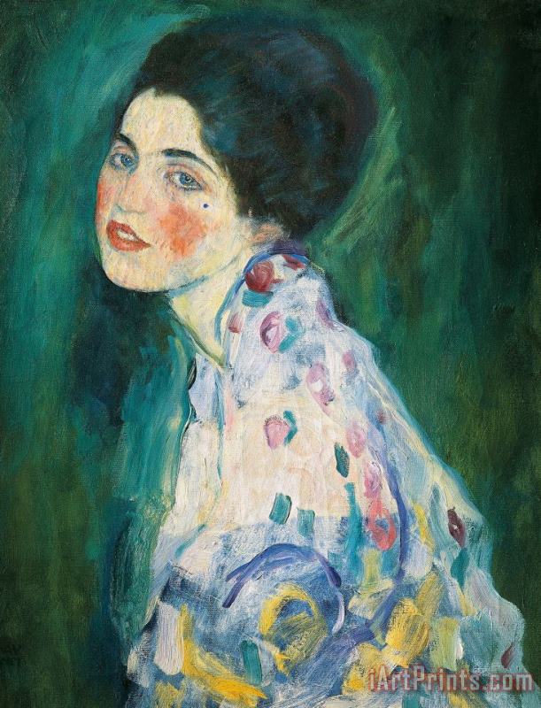 Portrait Of A Young Woman painting - Gustav Klimt Portrait Of A Young Woman Art Print