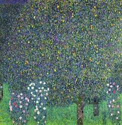 Gustav Klimt Roses under the Trees painting