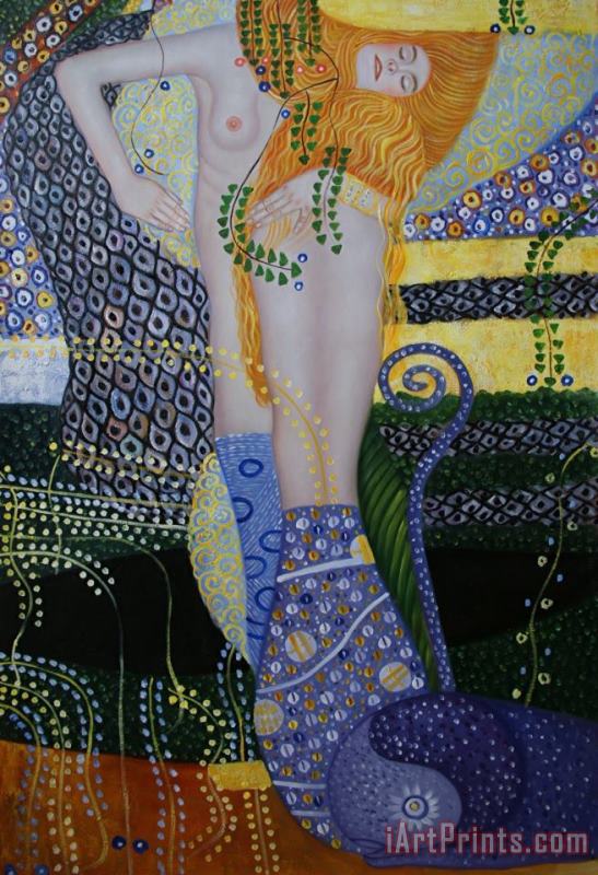 Gustav Klimt Sea Serpents Art Print