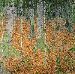 Gustav Klimt The Birch Wood