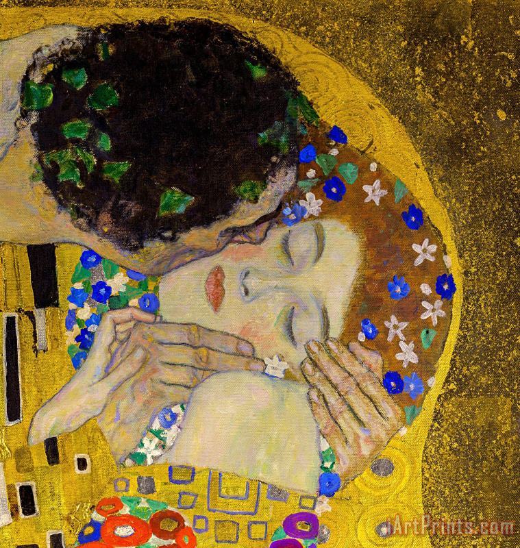The Kiss painting - Gustav Klimt The Kiss Art Print