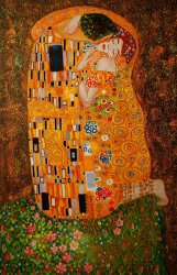 Gustav Klimt The Kiss painting