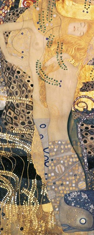 Water Serpents I painting - Gustav Klimt Water Serpents I Art Print