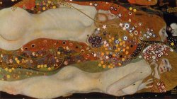 Gustav Klimt Water Serpents II painting