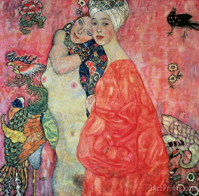 Gustav Klimt Women Friends Art Print