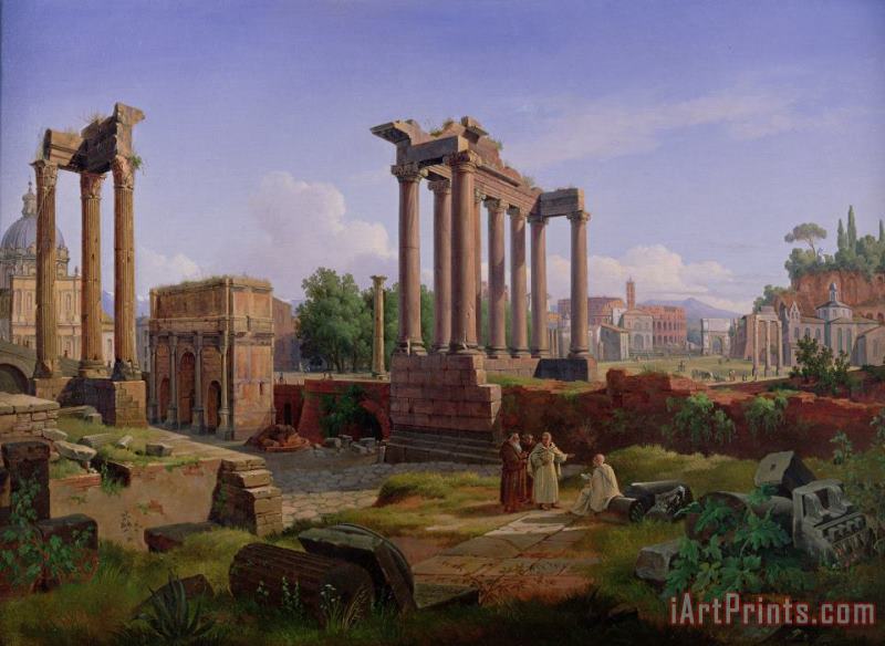The Forum Rome painting - Gustav Palm The Forum Rome Art Print