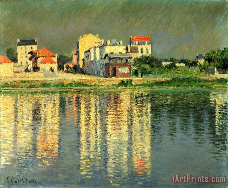 Banks of the Seine at Argenteuil painting - Gustave Caillebotte Banks of the Seine at Argenteuil Art Print