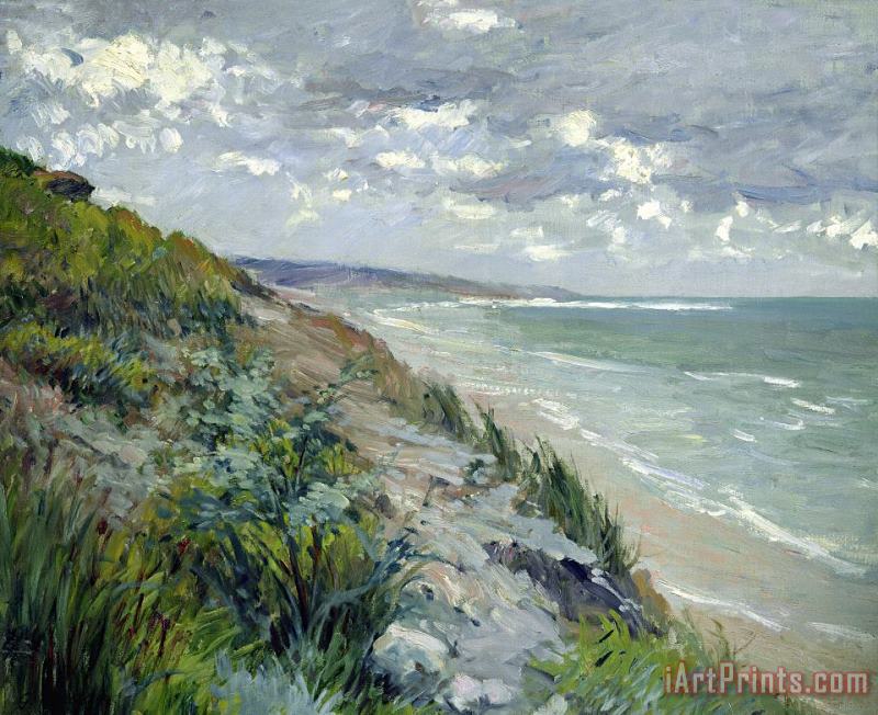 Gustave Caillebotte Cliffs by the sea at Trouville Art Painting