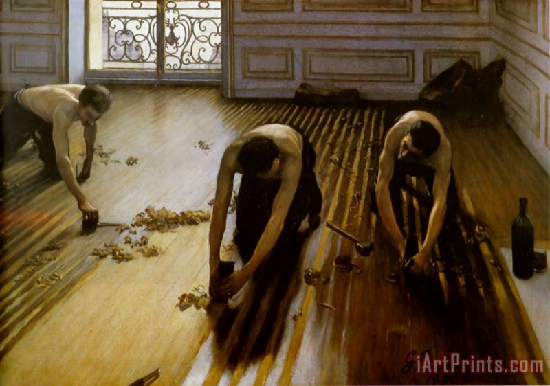 Floor Strippers painting - Gustave Caillebotte Floor Strippers Art Print