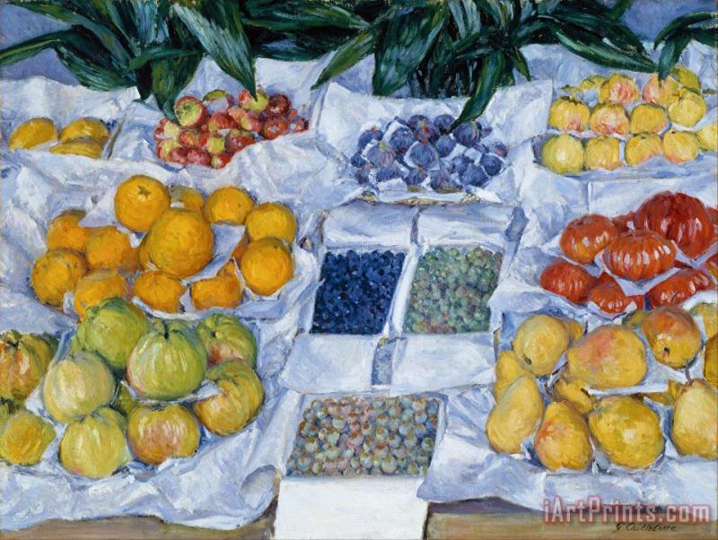 Gustave Caillebotte Fruit Displayed on a Stand Art Print