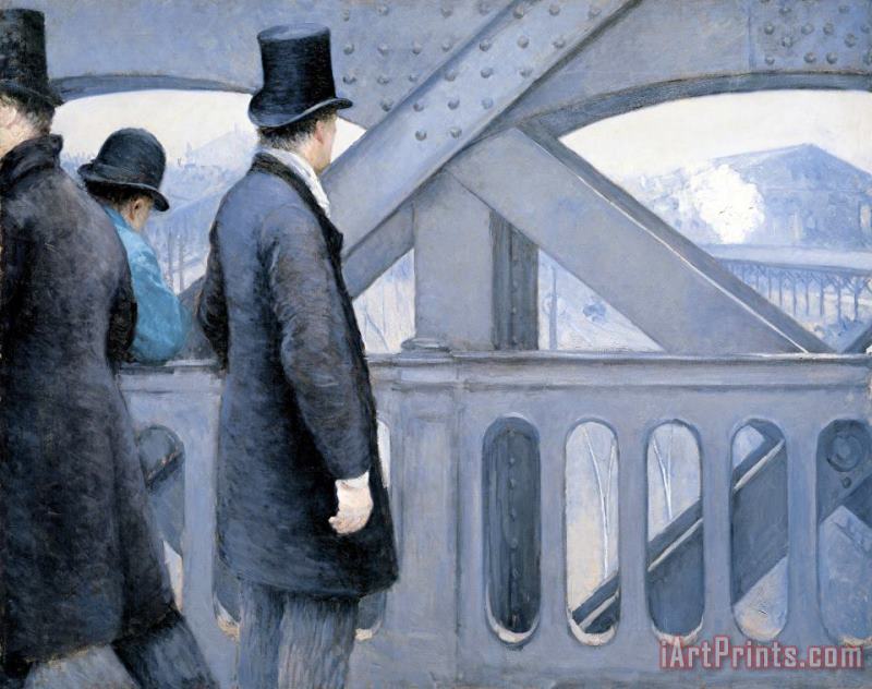 On The Europe Bridge painting - Gustave Caillebotte On The Europe Bridge Art Print