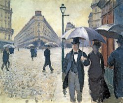 Gustave Caillebotte Paris a Rainy Day painting