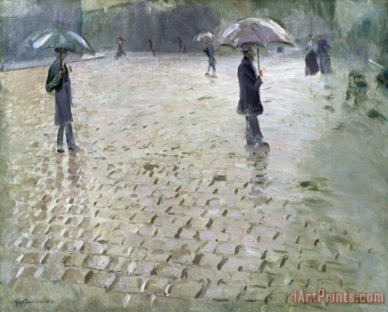 Study for a Paris Street Rainy Day painting - Gustave Caillebotte Study for a Paris Street Rainy Day Art Print