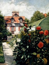 Gustave Caillebotte The Dahlias Garden At Petit Gennevilliers painting