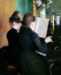 Gustave Caillebotte The Piano Lesson painting