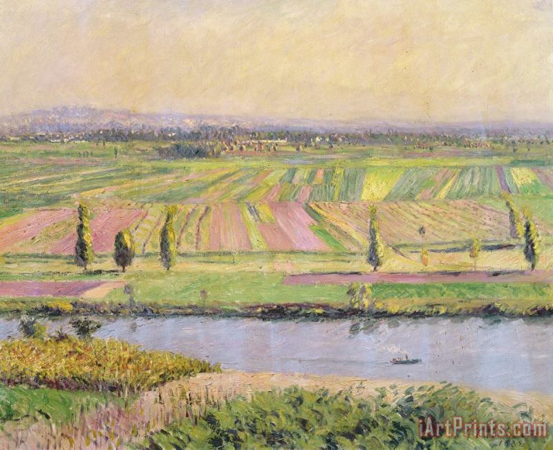 The Plain Of Gennevilliers From The Hills Of Argenteuil painting - Gustave Caillebotte The Plain Of Gennevilliers From The Hills Of Argenteuil Art Print