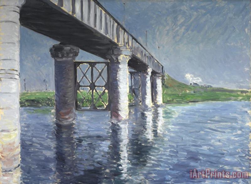Gustave Caillebotte The Seine And The Railroad Bridge at Argenteuil (la Seine Et Le Pont Du Chemin De Fer Dargenteuil) Art Painting