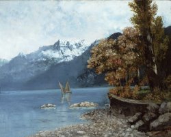 Gustave Courbet Lake Leman painting