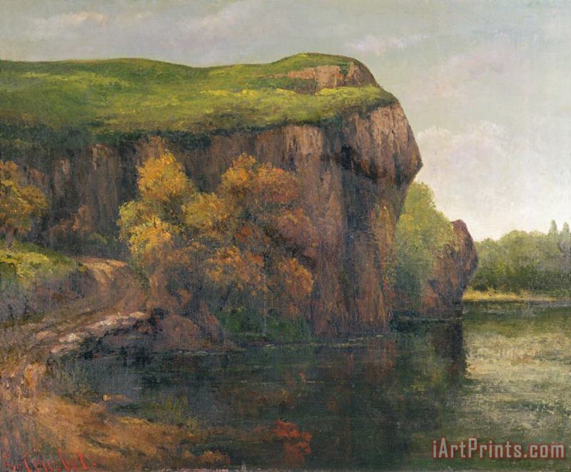 Rocky Cliffs painting - Gustave Courbet Rocky Cliffs Art Print