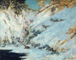 Gustave Courbet Snowy Landscape painting