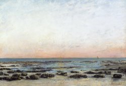 Gustave Courbet Sunset painting
