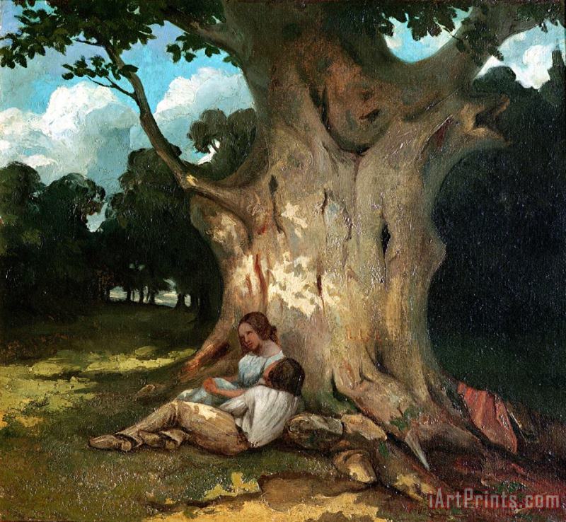 The Large Oak painting - Gustave Courbet The Large Oak Art Print