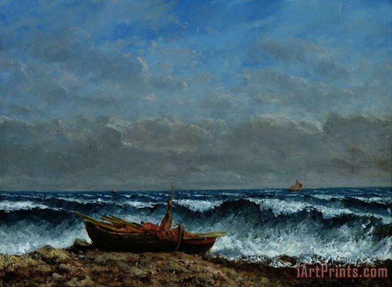 Gustave Courbet The Stormy Sea Or, The Wave Art Painting
