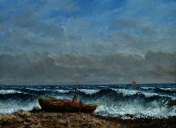Gustave Courbet The Stormy Sea Or, The Wave painting