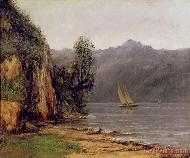 Gustave Courbet Vue du Lac Leman Art Print