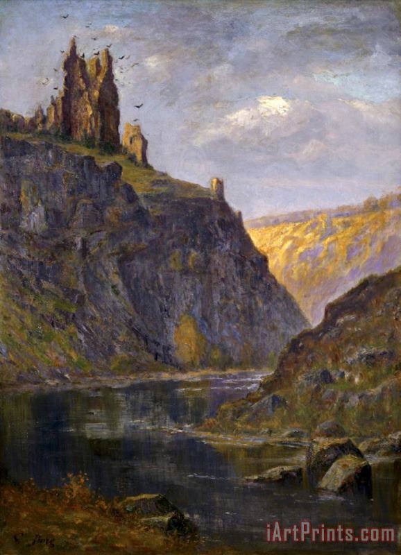 Gustave Dore Castle on The Rhone Art Print