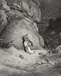 Gustave Dore Hagar And Ishmael In The Desert painting