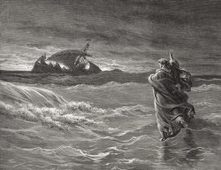 Gustave Dore Jesus Walking On The Sea John 6 19 21 painting