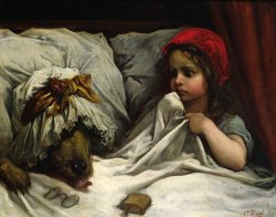 Angel Art for sale - Little Red Riding Hood by Gustave Dore