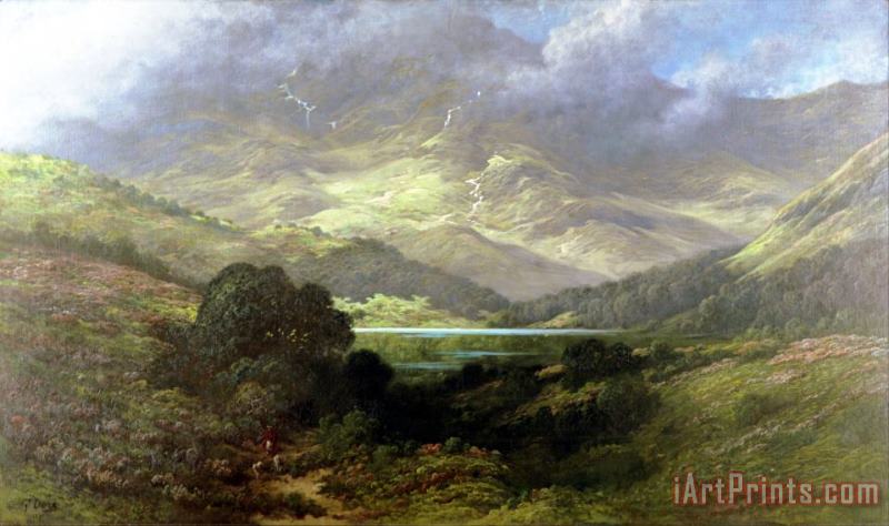 Scottish Highlands painting - Gustave Dore Scottish Highlands Art Print