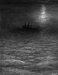 Gustave Dore The Marooned Ship In A Moonlit Sea
